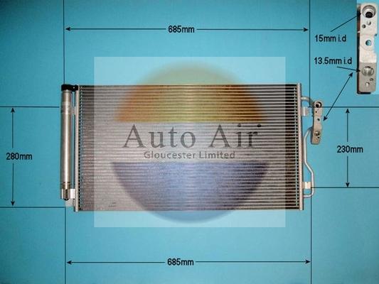 Auto Air Gloucester 16-9948A - Конденсатор кондиционера autosila-amz.com