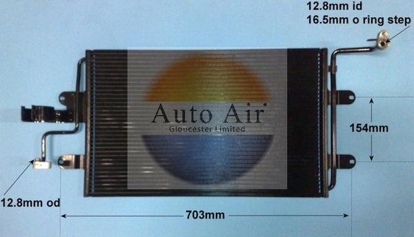 Auto Air Gloucester 16-9560A - Конденсатор кондиционера autosila-amz.com