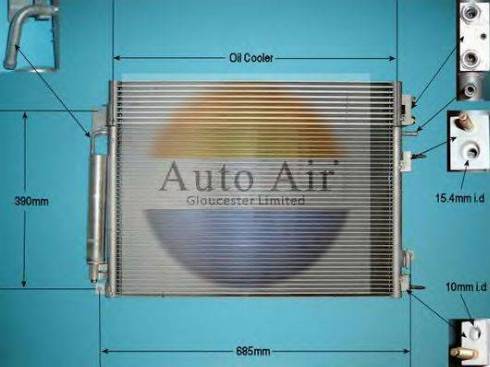 Auto Air Gloucester 16-9645 - Конденсатор кондиционера autosila-amz.com