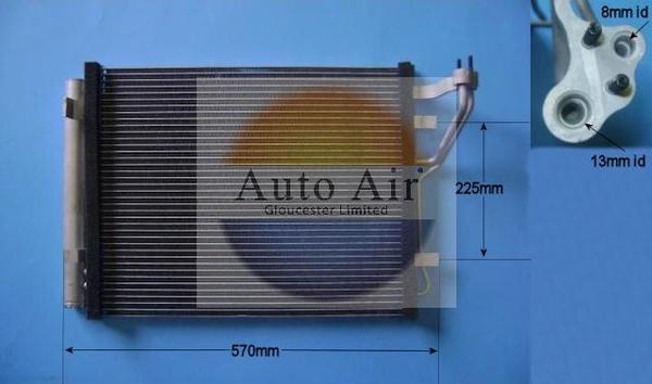 Auto Air Gloucester 16-9004 - Конденсатор кондиционера autosila-amz.com