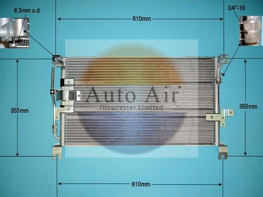 Auto Air Gloucester 16-9808 - Конденсатор кондиционера autosila-amz.com