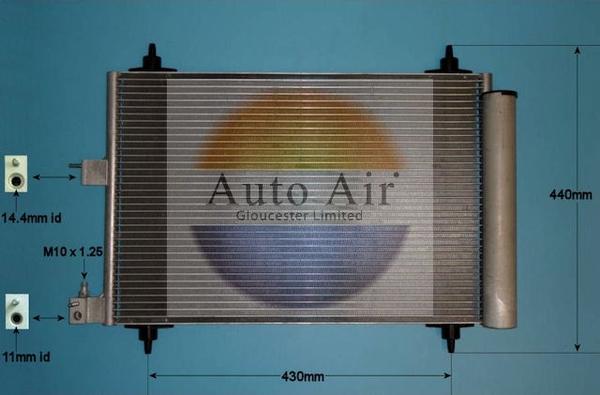 Auto Air Gloucester 16-9748 - Конденсатор кондиционера autosila-amz.com