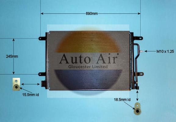 Auto Air Gloucester 16-9700 - Конденсатор кондиционера autosila-amz.com