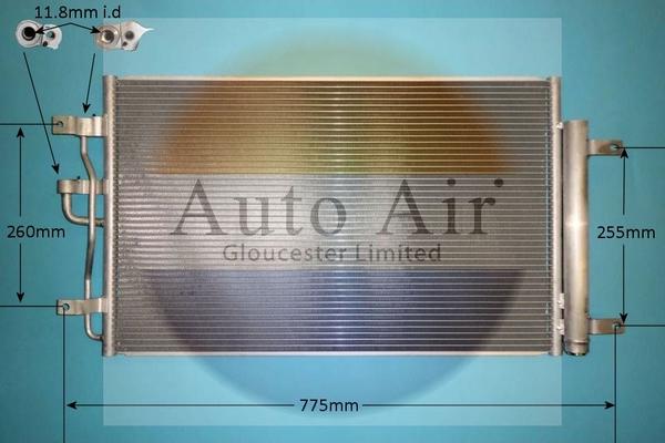 Auto Air Gloucester 160054 - Конденсатор кондиционера autosila-amz.com