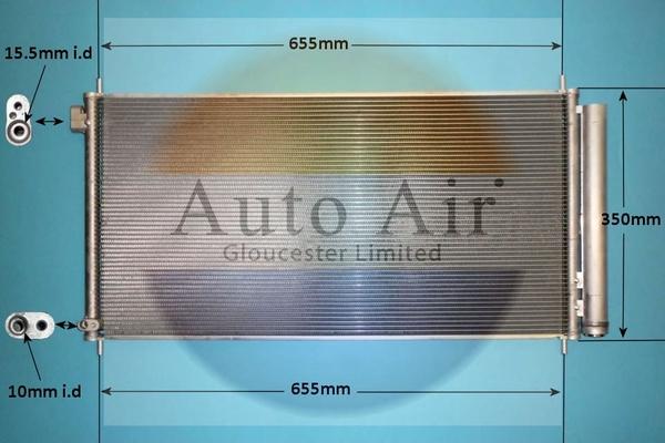 Auto Air Gloucester 16-0052 - Конденсатор кондиционера autosila-amz.com