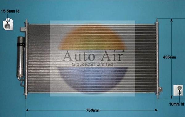 Auto Air Gloucester 16-0014 - Конденсатор кондиционера autosila-amz.com