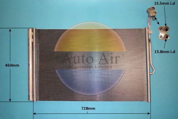 Auto Air Gloucester 16-0075 - Конденсатор кондиционера autosila-amz.com