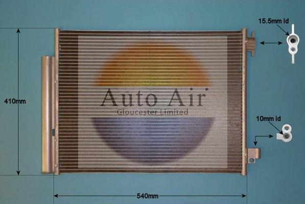 Auto Air Gloucester 16-1995 - Конденсатор кондиционера autosila-amz.com