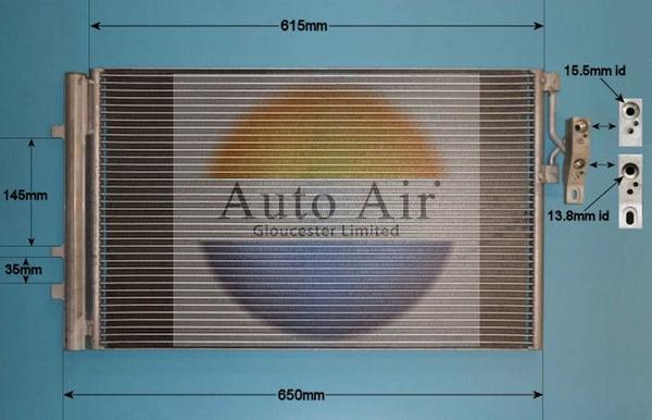 Auto Air Gloucester 16-1987 - Конденсатор кондиционера autosila-amz.com