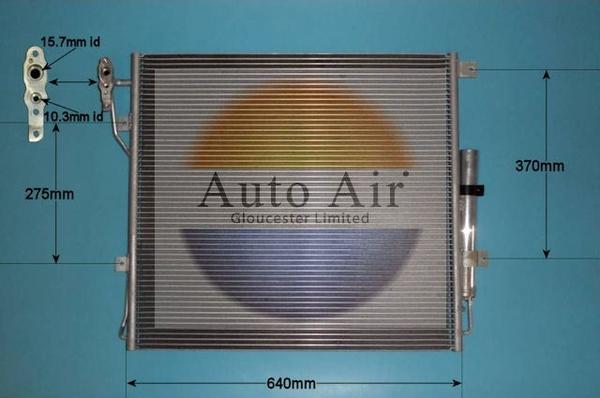 Auto Air Gloucester 16-1401 - Конденсатор кондиционера autosila-amz.com