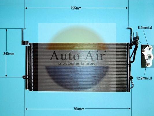 Auto Air Gloucester 16-1162 - Конденсатор кондиционера autosila-amz.com