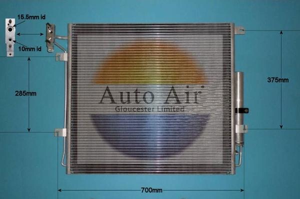 Auto Air Gloucester 16-1108 - Конденсатор кондиционера autosila-amz.com