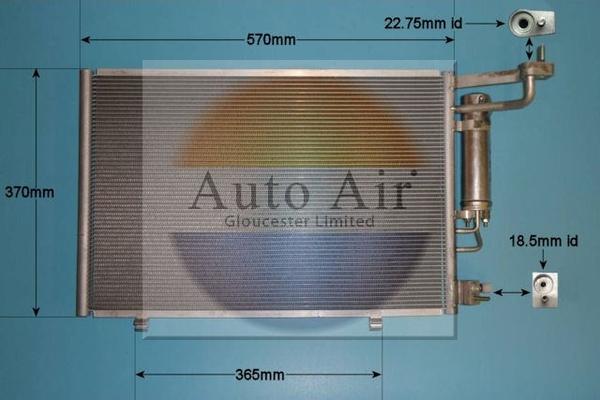 Auto Air Gloucester 16-1397 - Конденсатор кондиционера autosila-amz.com