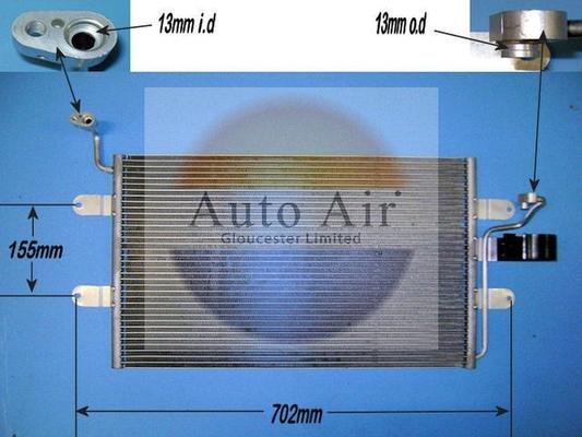 Auto Air Gloucester 16-1302 - Конденсатор кондиционера autosila-amz.com