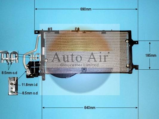 Auto Air Gloucester 16-1244 - Конденсатор кондиционера autosila-amz.com