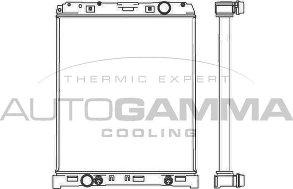 Autogamma 404966 - Радиатор, охлаждение двигателя autosila-amz.com