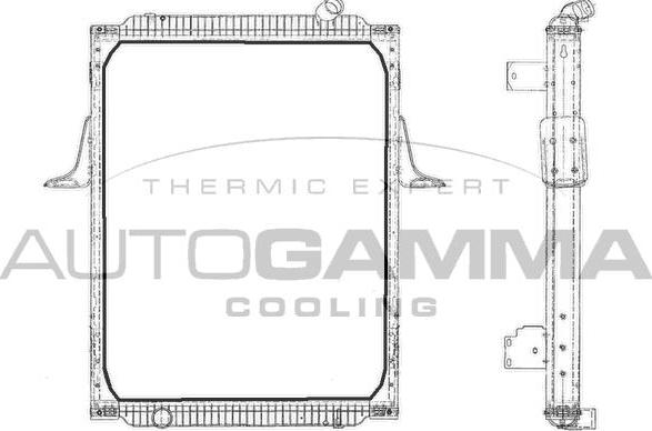 Autogamma 404546 - Радиатор, охлаждение двигателя autosila-amz.com