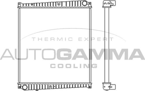 Autogamma 404566 - Радиатор, охлаждение двигателя autosila-amz.com