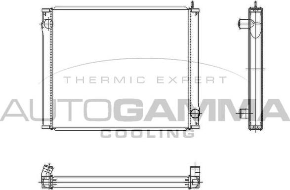 Autogamma 404528 - Радиатор, охлаждение двигателя autosila-amz.com
