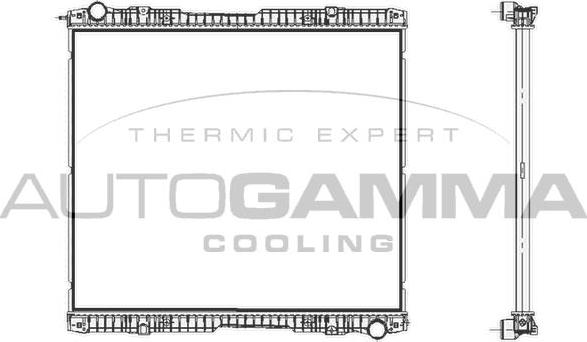 Autogamma 404850 - Радиатор, охлаждение двигателя autosila-amz.com
