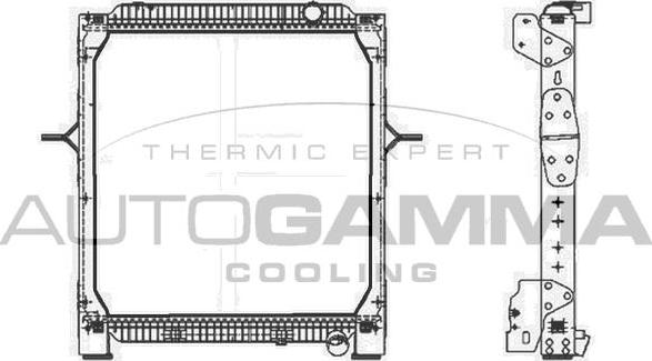 Autogamma 404886 - Радиатор, охлаждение двигателя autosila-amz.com