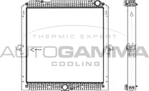 Autogamma 405524 - Радиатор, охлаждение двигателя autosila-amz.com