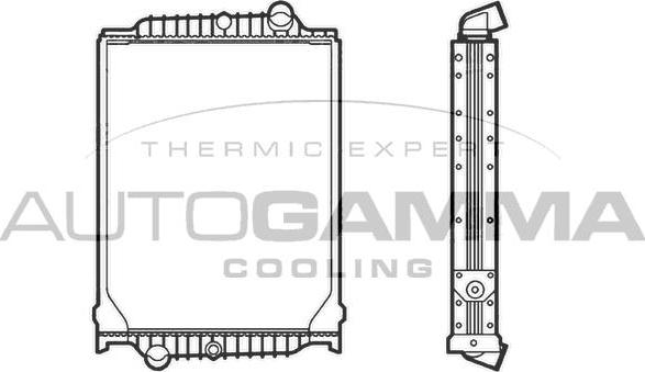 Autogamma 405288 - Радиатор, охлаждение двигателя autosila-amz.com