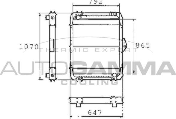 Autogamma 400384 - Радиатор, охлаждение двигателя autosila-amz.com