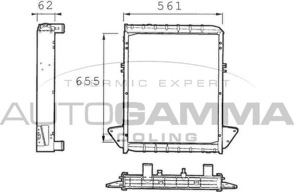 Autogamma 400270 - Радиатор, охлаждение двигателя autosila-amz.com