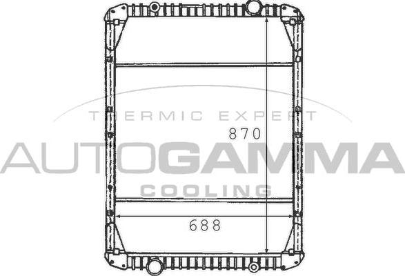 Autogamma 401074 - Радиатор, охлаждение двигателя autosila-amz.com