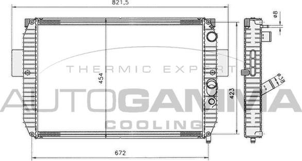 Autogamma 403494 - Радиатор, охлаждение двигателя autosila-amz.com