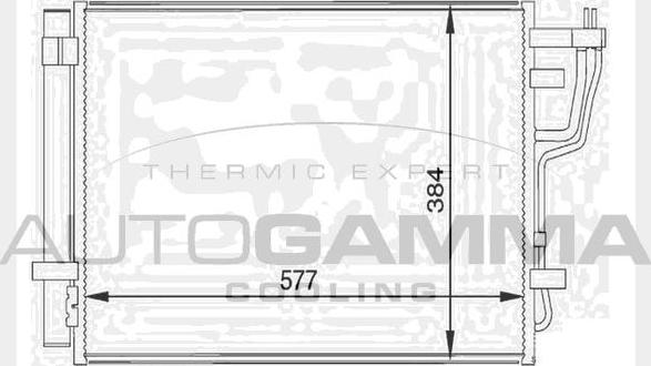 Autogamma 104455 - Конденсатор кондиционера autosila-amz.com