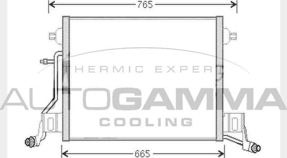 Autogamma 104464 - Конденсатор кондиционера autosila-amz.com
