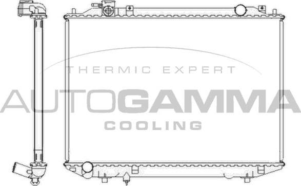 Autogamma 104415 - Радиатор, охлаждение двигателя autosila-amz.com