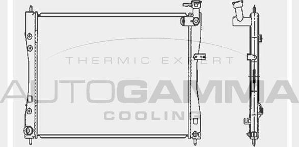 Autogamma 104418 - Радиатор, охлаждение двигателя autosila-amz.com
