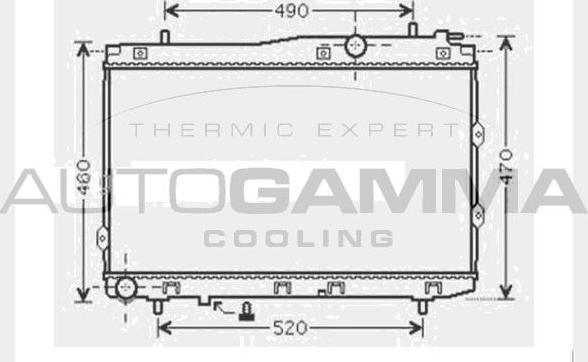Autogamma 104594 - Радиатор, охлаждение двигателя autosila-amz.com