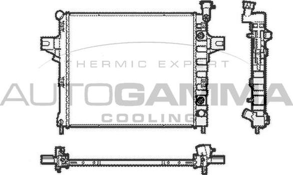 Autogamma 104519 - Радиатор, охлаждение двигателя autosila-amz.com