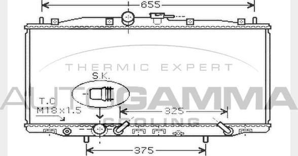 Autogamma 104517 - Радиатор, охлаждение двигателя autosila-amz.com