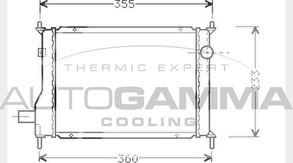 Autogamma 104532 - Радиатор, охлаждение двигателя autosila-amz.com