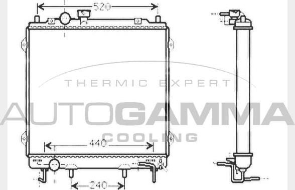 Autogamma 104647 - Радиатор, охлаждение двигателя autosila-amz.com