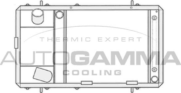 Autogamma 104662 - Радиатор, охлаждение двигателя autosila-amz.com