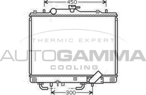 Autogamma 104688 - Радиатор, охлаждение двигателя autosila-amz.com