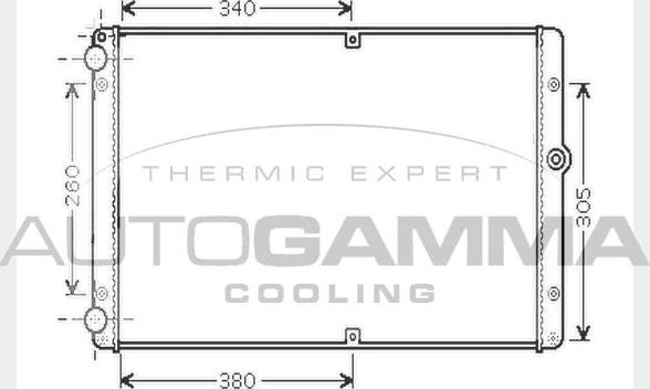 Autogamma 104624 - Радиатор, охлаждение двигателя autosila-amz.com