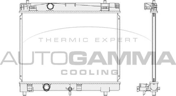 Autogamma 104622 - Радиатор, охлаждение двигателя autosila-amz.com