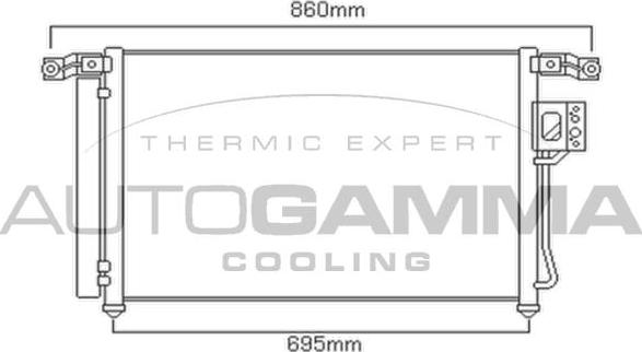 Autogamma 104099 - Конденсатор кондиционера autosila-amz.com