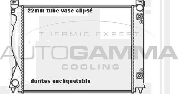 Autogamma 104030 - Радиатор, охлаждение двигателя autosila-amz.com