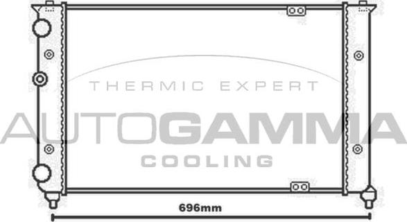 Autogamma 104130 - Радиатор, охлаждение двигателя autosila-amz.com