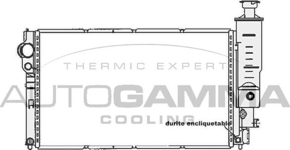 Autogamma 104121 - Радиатор, охлаждение двигателя autosila-amz.com