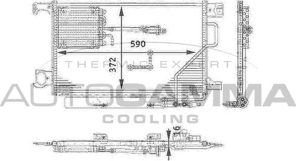 Autogamma 104127 - Конденсатор кондиционера autosila-amz.com