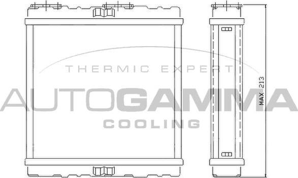 Autogamma 104889 - Теплообменник, отопление салона autosila-amz.com